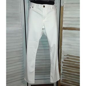 Max Jeans Women's Pants Size 12 Mid Rise Crop Back Pockets Off-White